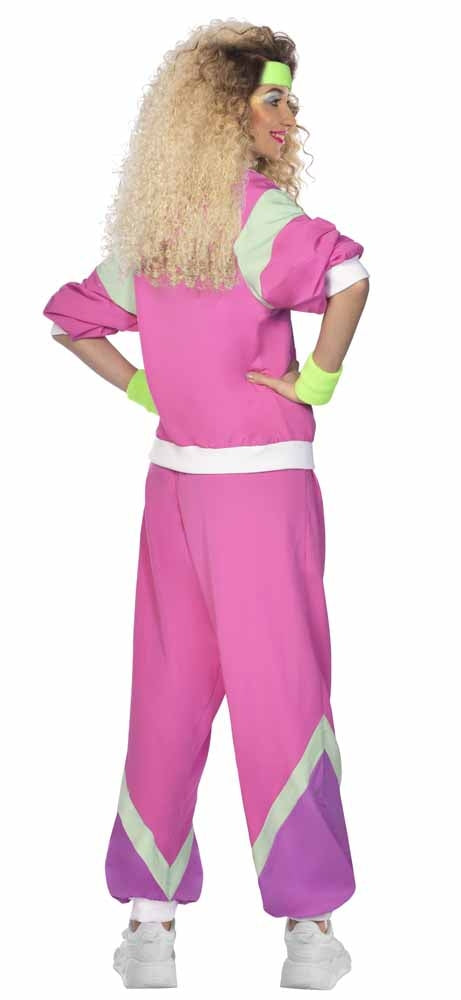 80er Jahre Retro Trainingsanzug pink unisex - 3