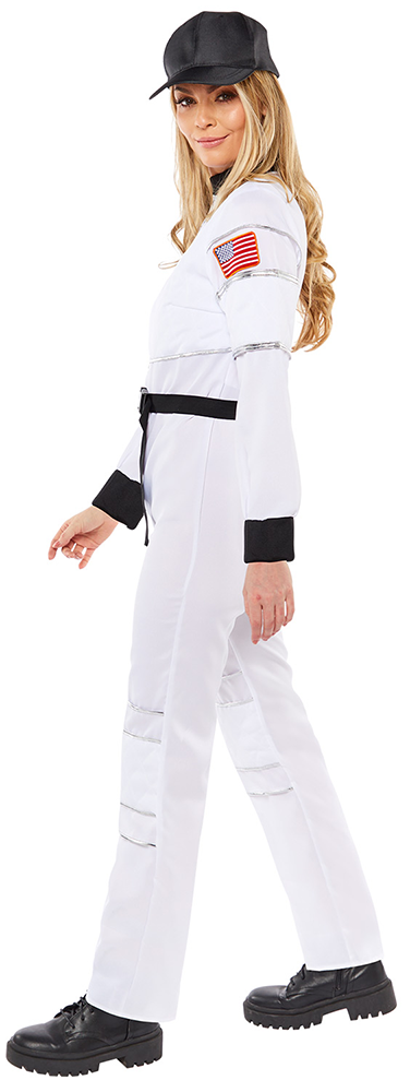 Astronautin Overall Damenkostüm weiß - 2