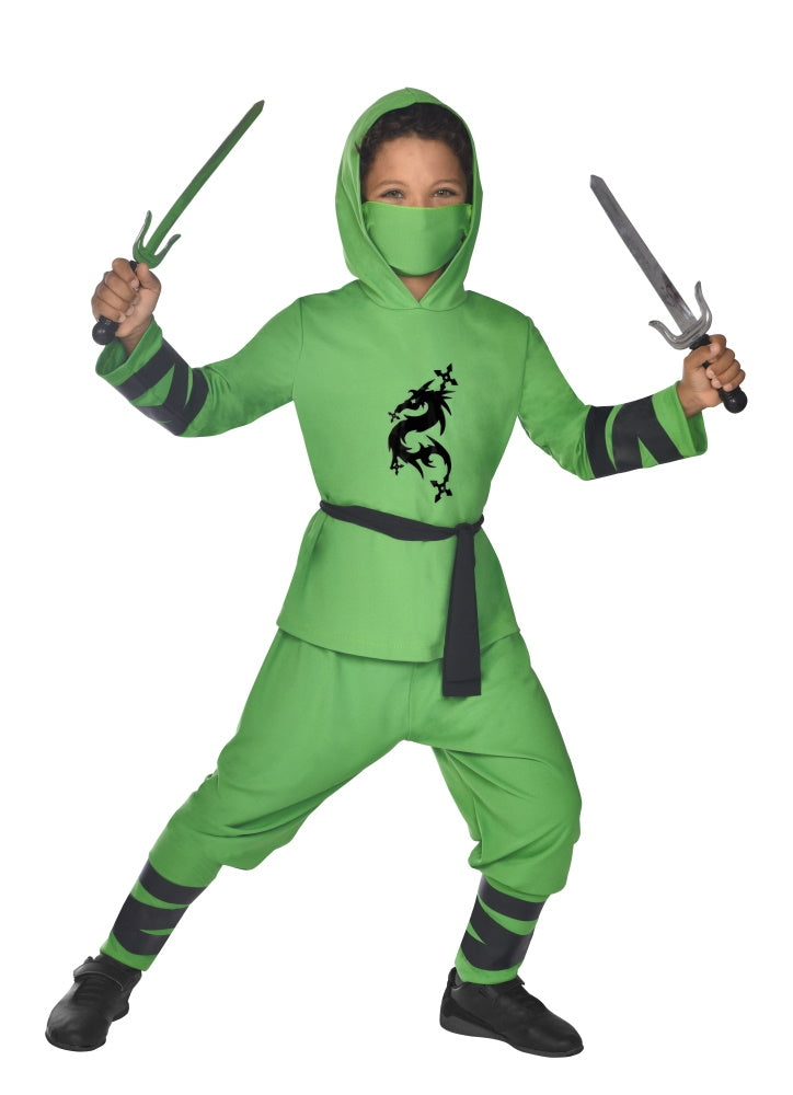 Grüner Ninja Krieger Kinderkostüm - 4