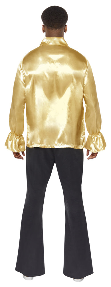 Disco Party Rüschenhemd in Gold - 3