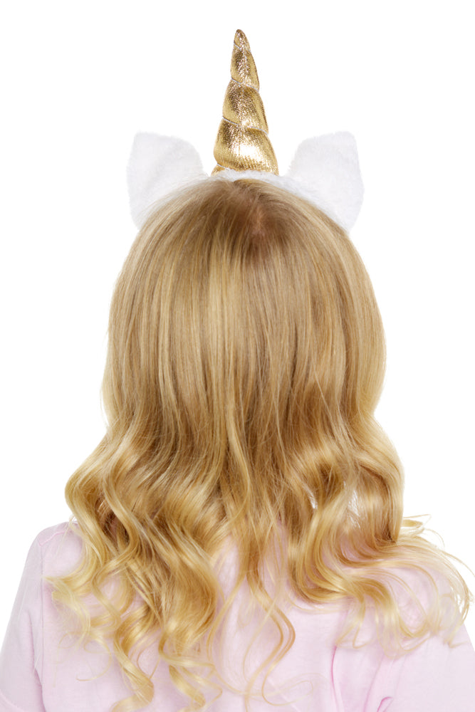 Einhorn Plüsch Haarreif gold - 2