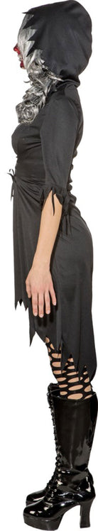 Amara Gothic Fransenkleid Mit Kapuze 2
