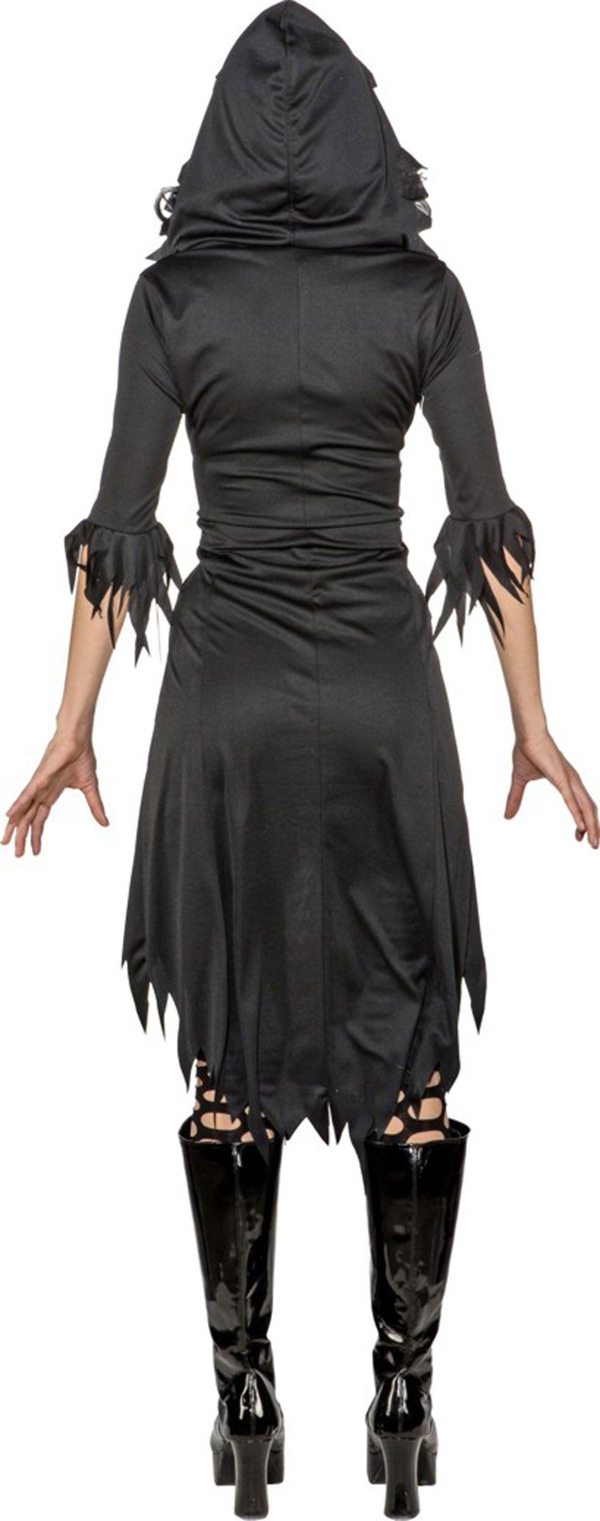 Amara Gothic Fransenkleid Mit Kapuze 3
