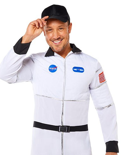 Astronaut Jumpsuit Herrenkostüm mit Mütze