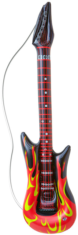 Aufblasbare Rockstar Gitarre Flammen - 2