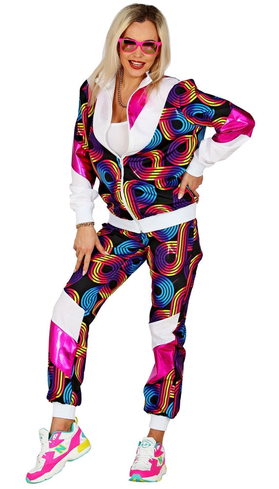 80er Jahre Trainingsanzug Discotime Unisex - 4