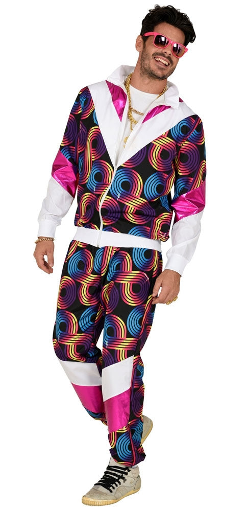 80er Jahre Trainingsanzug Discotime Unisex - 3