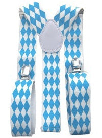 Bayrische Hosenträger weiß-blau 1