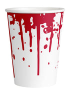 8 blutige Halloween Pappbecher 250ml - 1