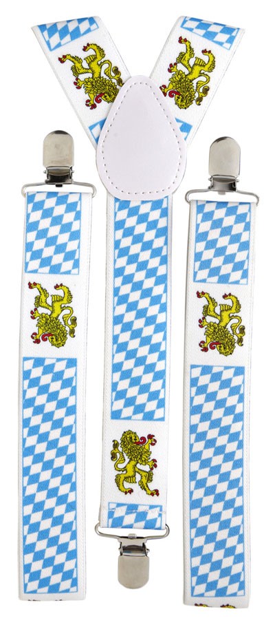 Blau-weiße Bayern Karo Hosenträger 1