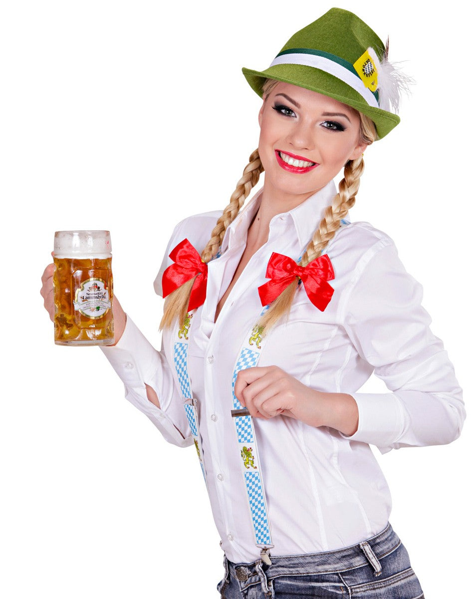 Blau-weiße Bayern Karo Hosenträger 5