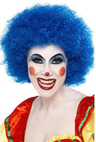 Blaue Afro Clownsperücke 1