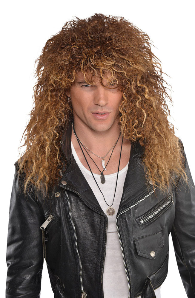 80er Jahre Rockstar Lockenperücke - 1
