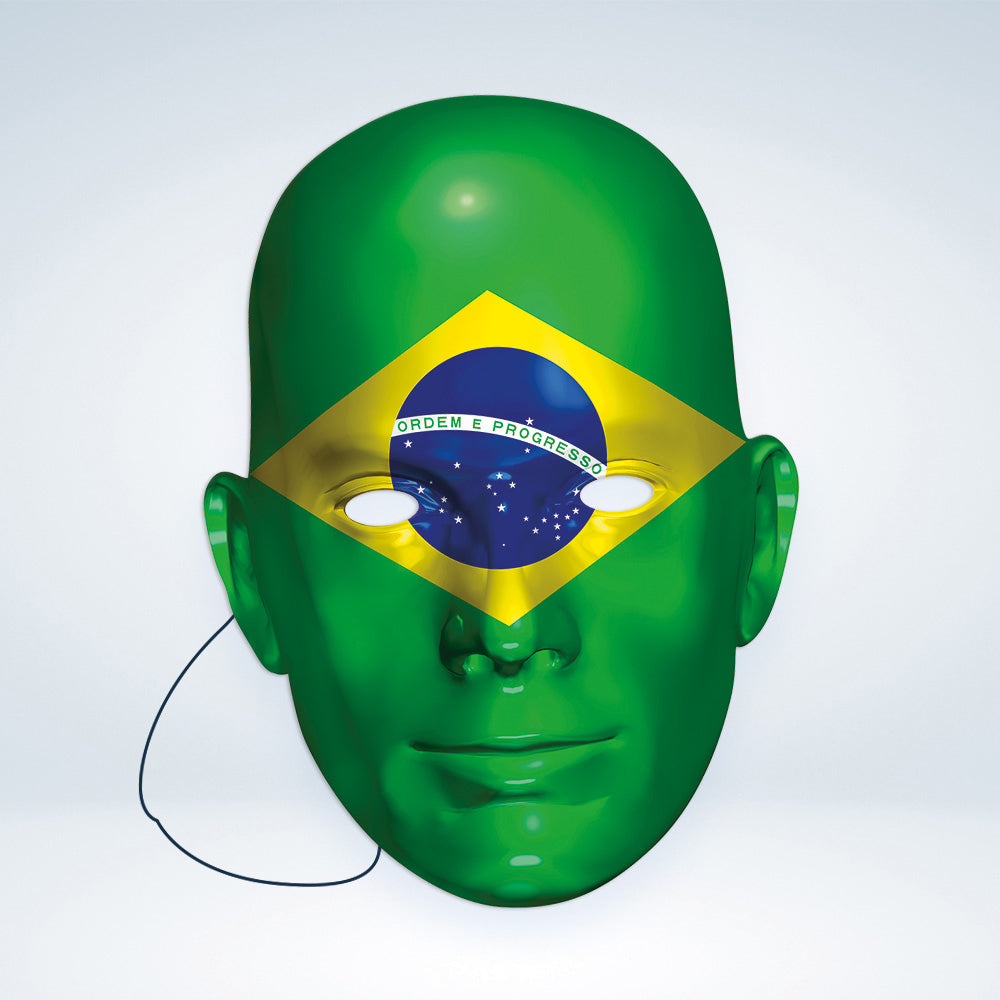 Brasilien Fan Pappmaske - 1
