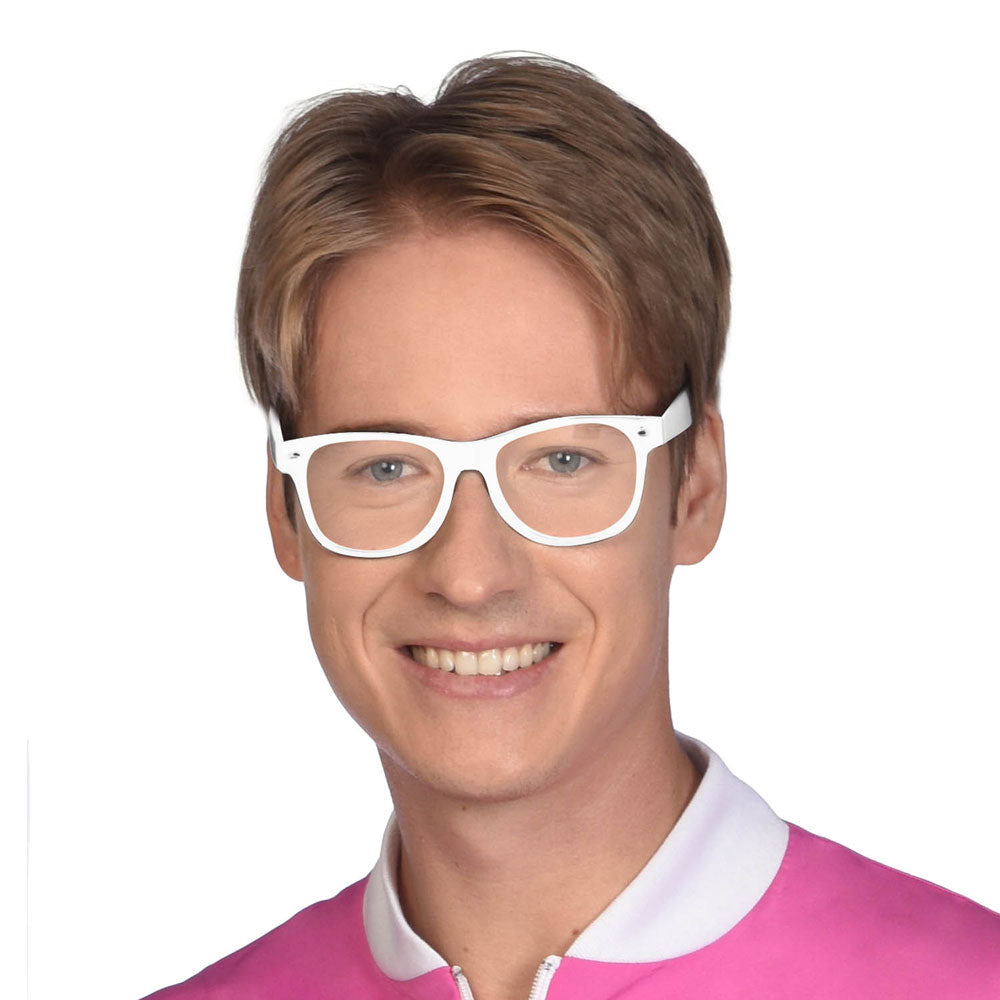 Retro Brille weiß - 1