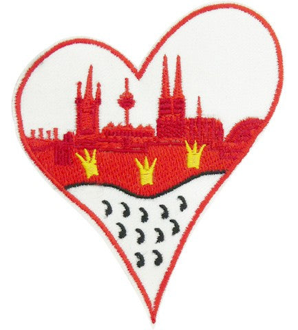 Bügelbild Herzform Skyline Köln 1