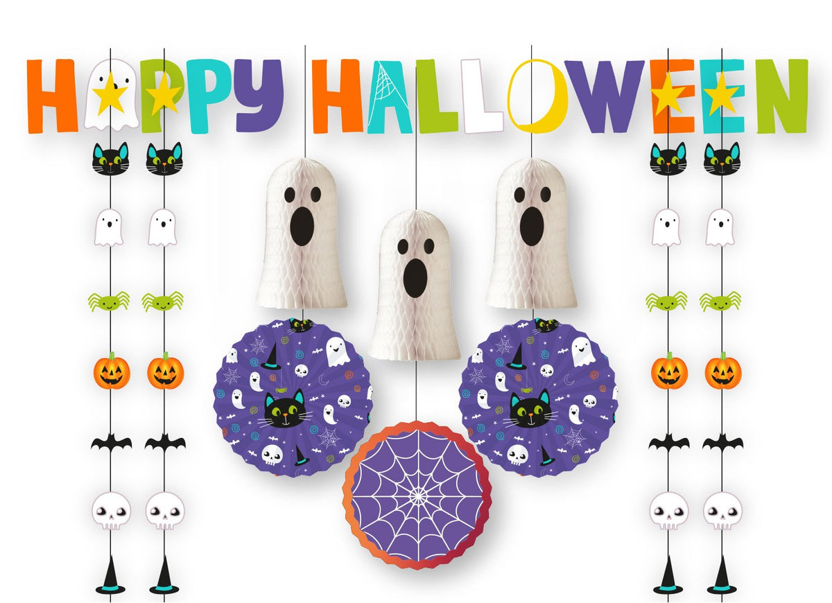 Buntes Halloween Partyset 10-teilig 1