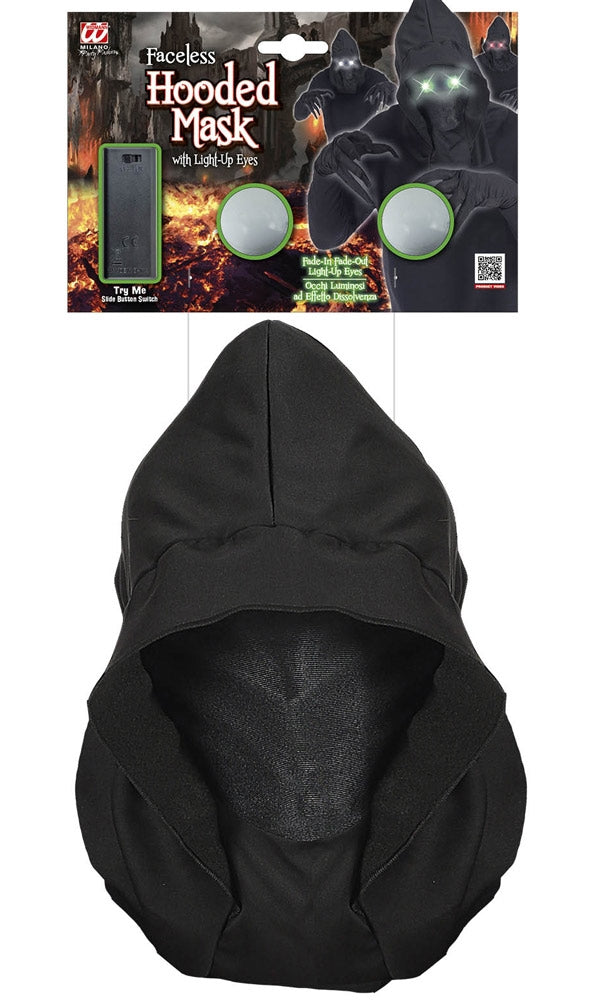 Gesichtslose Maske mit grünen Leuchtaugen - 4