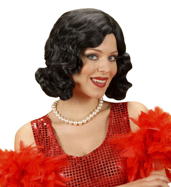 Roxy Diva 20er Jahre Perücke schwarz für Damen - 1