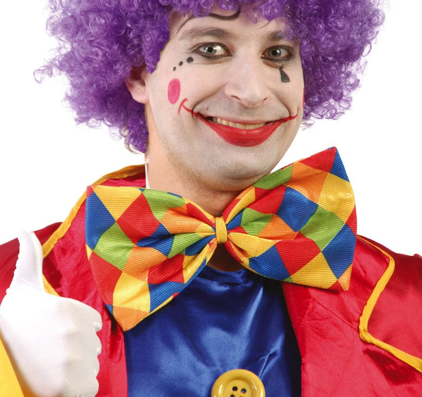 Bunt karierte Clownsfliege XXL - 2