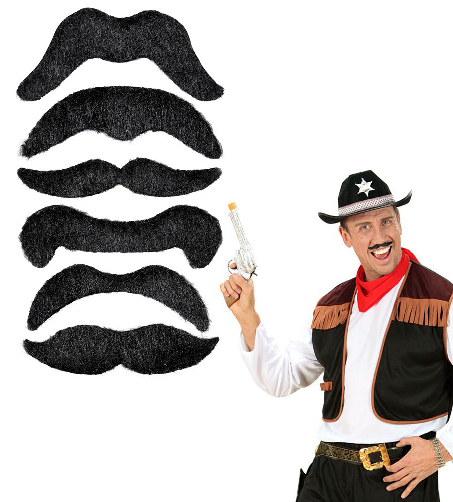 Cowboy Bärte Set 6-teilig - 1