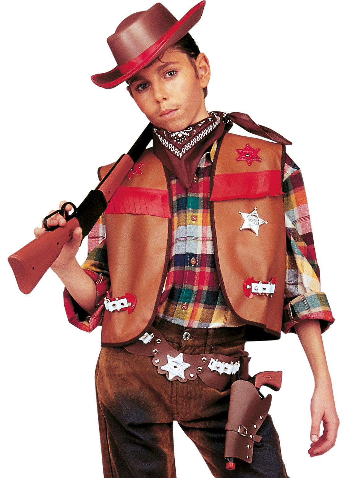 Cowboy Kostüm-Set braun für Jungen - 1