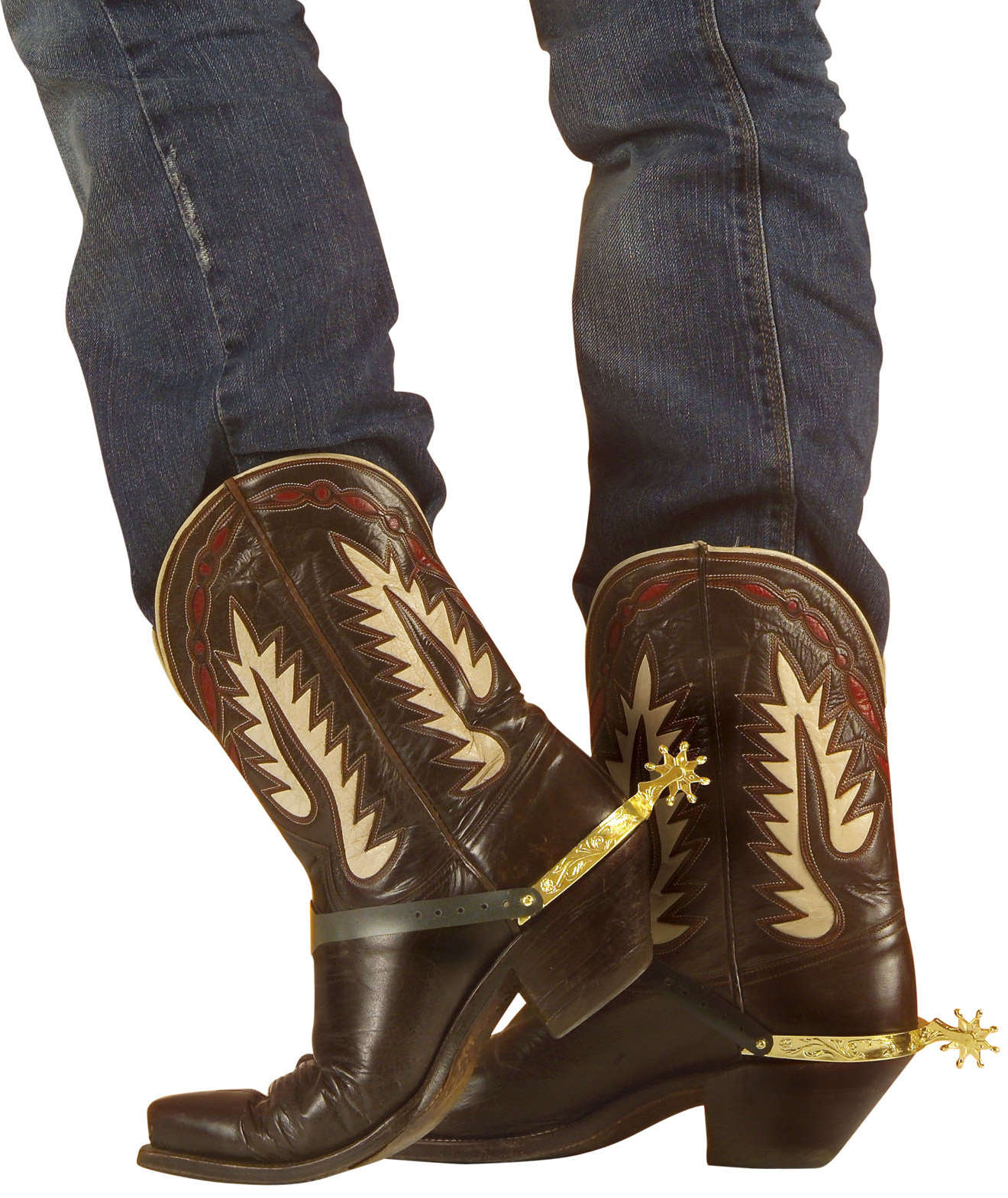 Cowboystiefel Sporen gold - 1