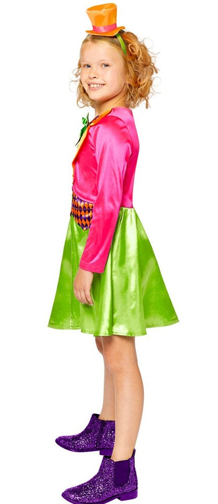 Buntes Hutmacher Kostüm für Mädchen - 2