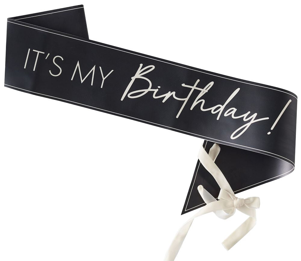 Elegante nude-schwarze Geburtstagsschärpe 2