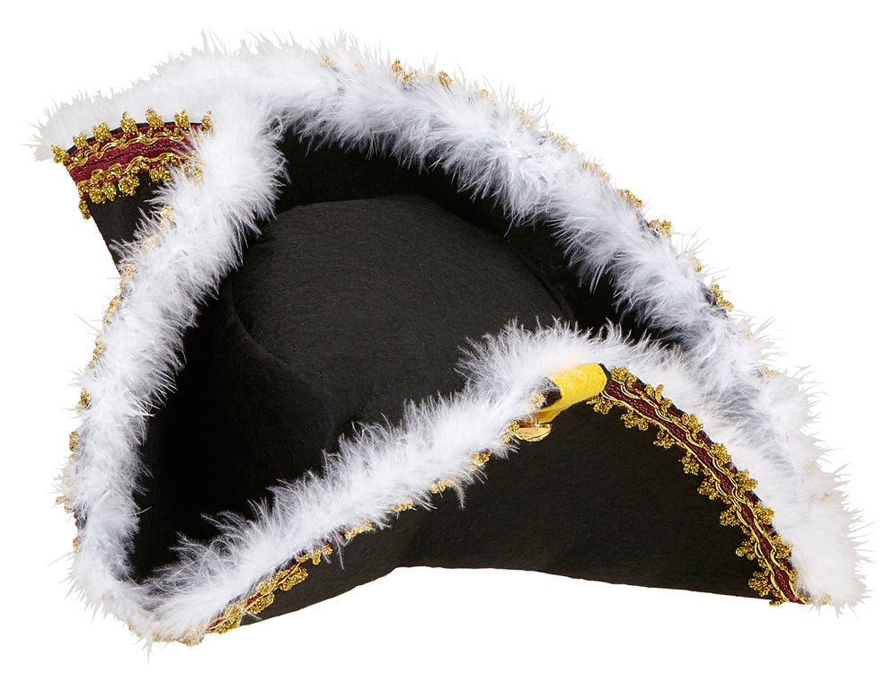 Eleganter Dreispitz mit Federn - 1