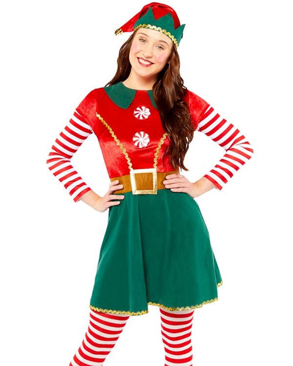 Santas Helferin Elfi Elf Damenkostüm - 1