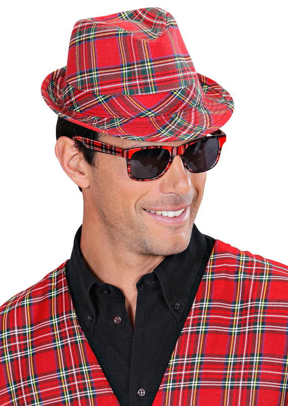 Fedora Hut im Karostyle in rot - 3