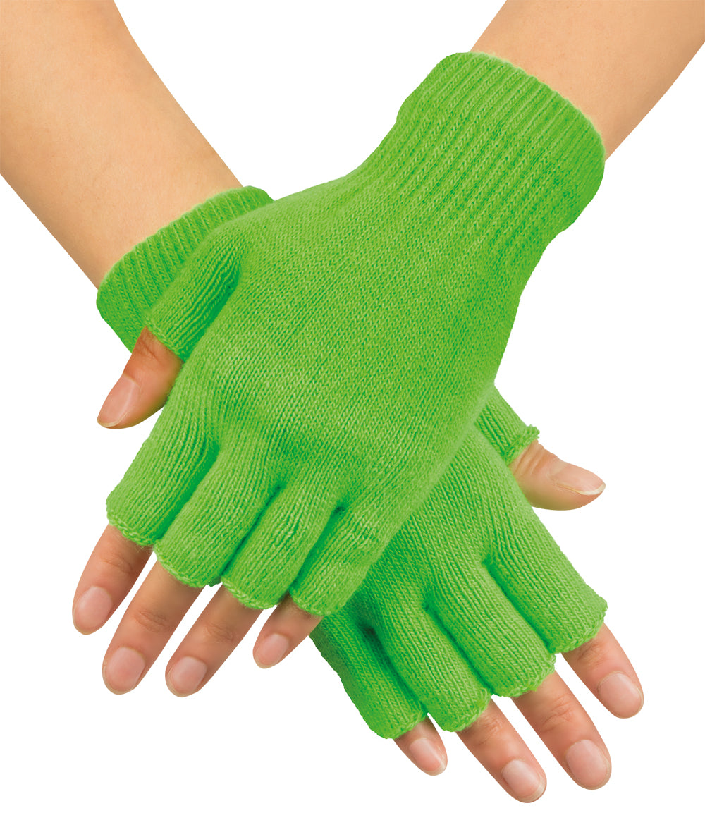 Fingerlose Handschuhe neon-grün - 1