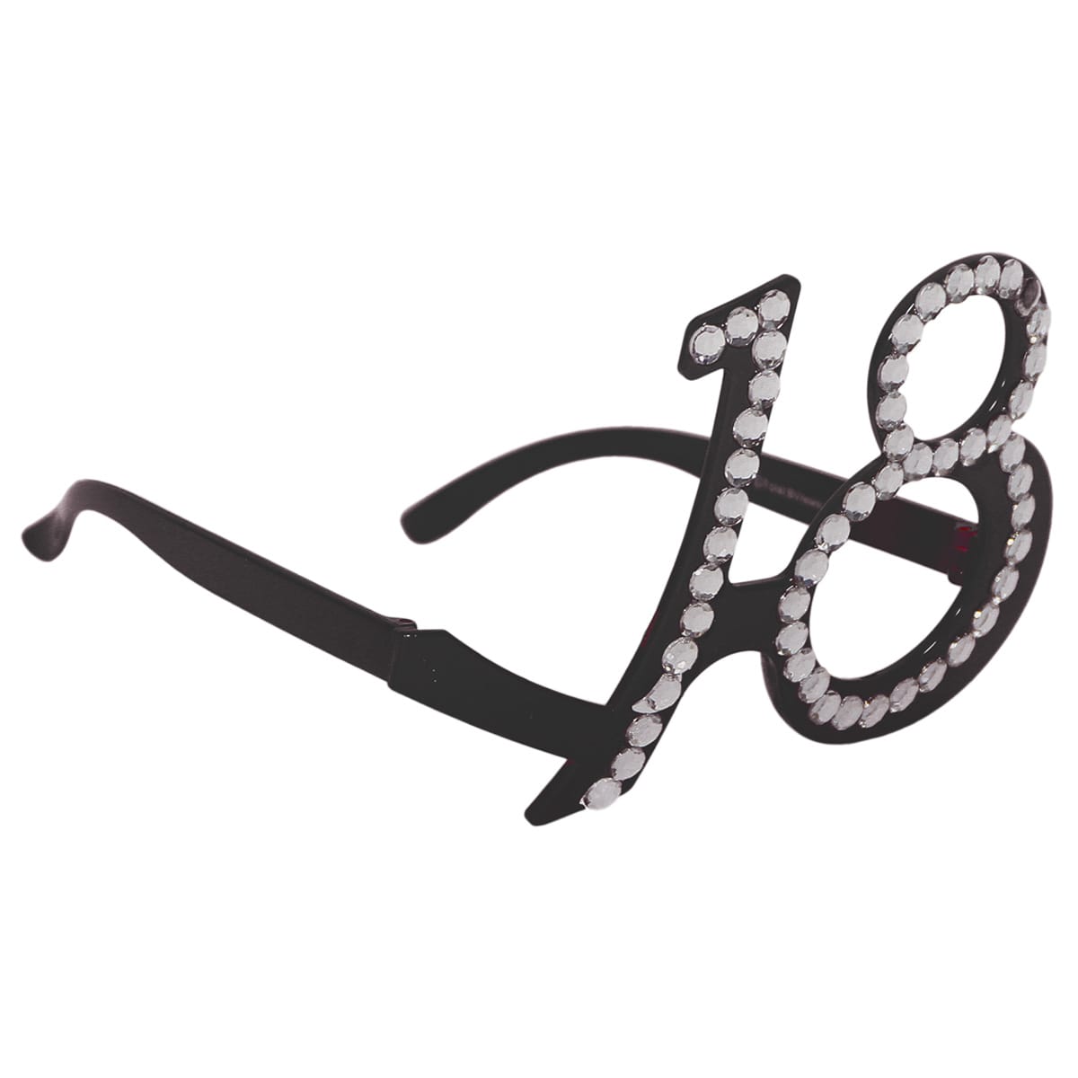 Geburtstagsbrille Diamonds 18 schwarz 1