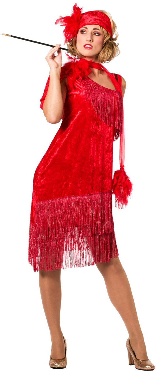 Gilian Flapper Lady Charleston Kostüm rot - 1