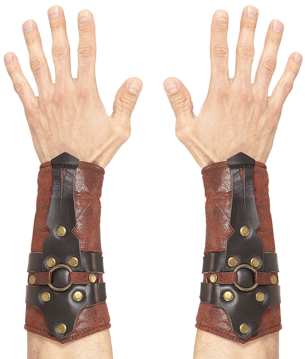 Gladiatoren Armstulpen in Lederoptik - 1