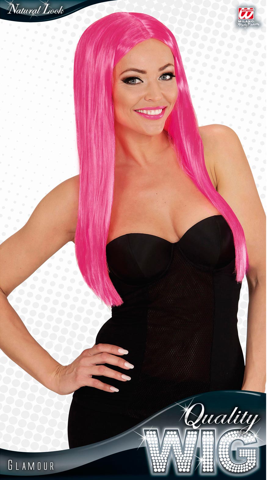Glamour Girl Perücke pink - 2