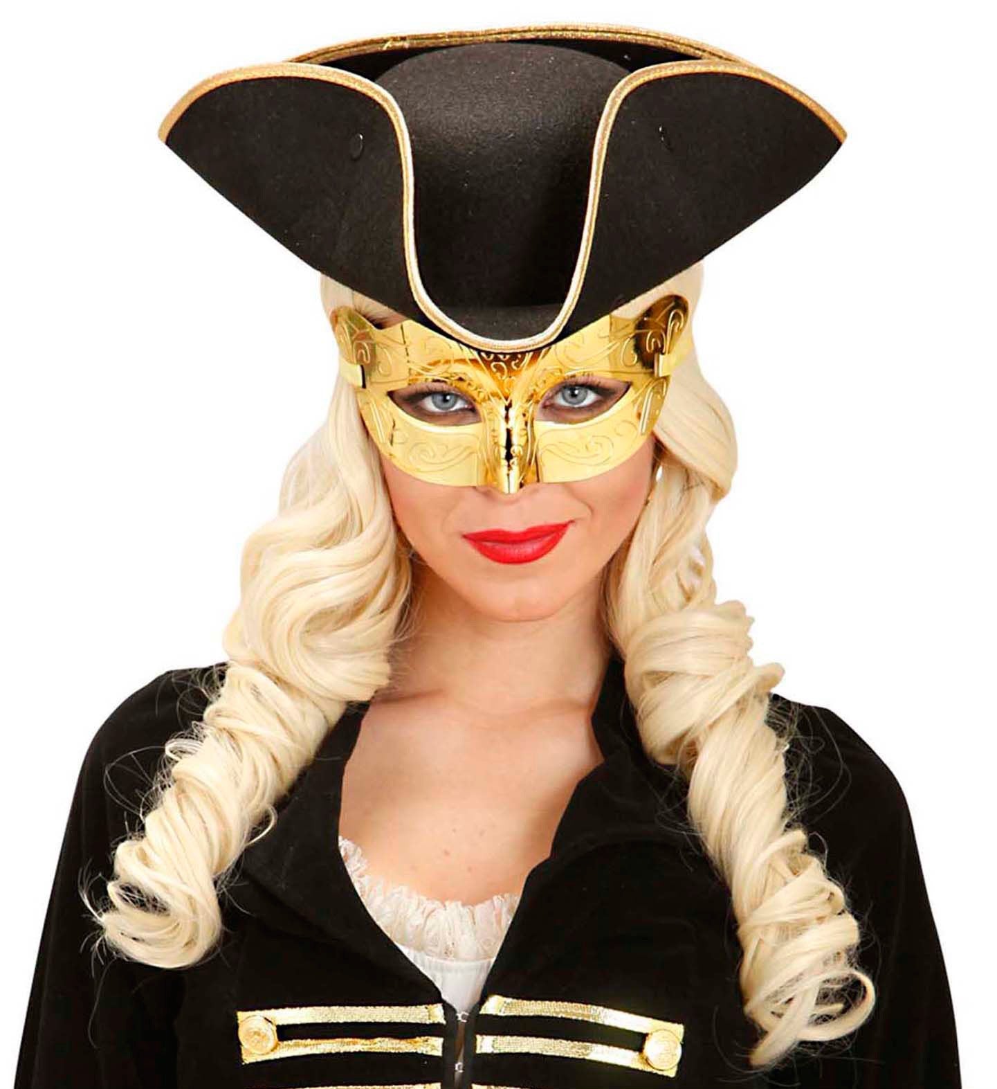 Glänzende Augenmaske Gold Metallic 3