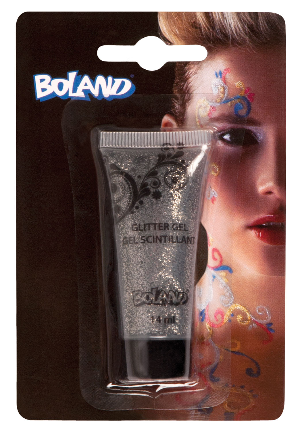 Glitter Gel in silber 14ml - 1