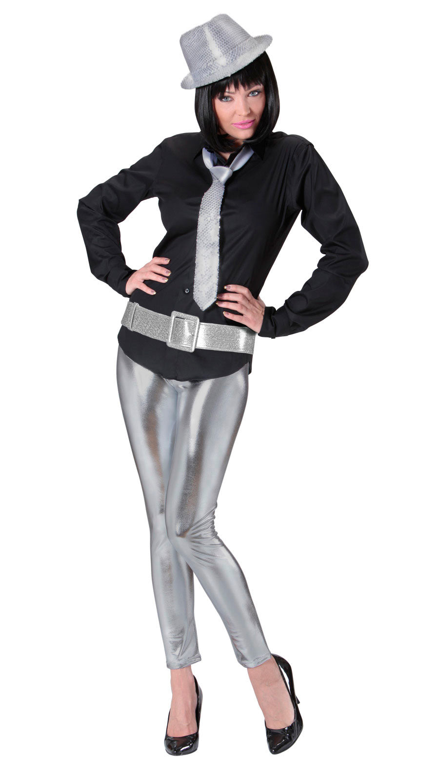 Silberner Glitzer Gürtel - 3