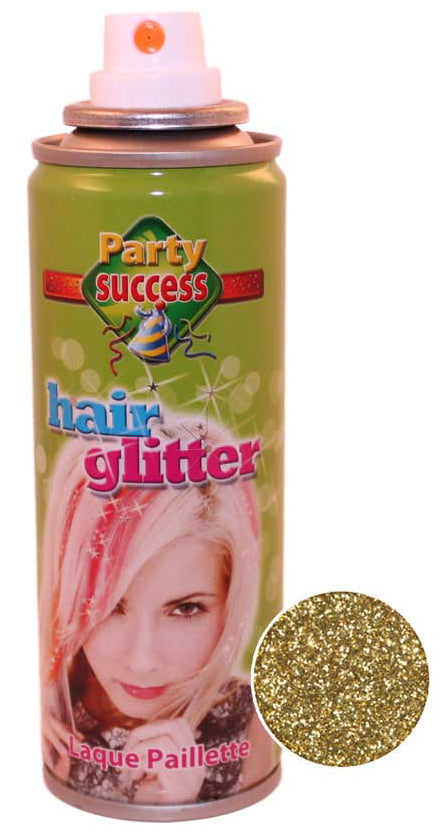 Glitzer-Gold Effekt Haarspray - 1