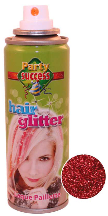 Glitzer-Rot Effekt Haarspray - 1