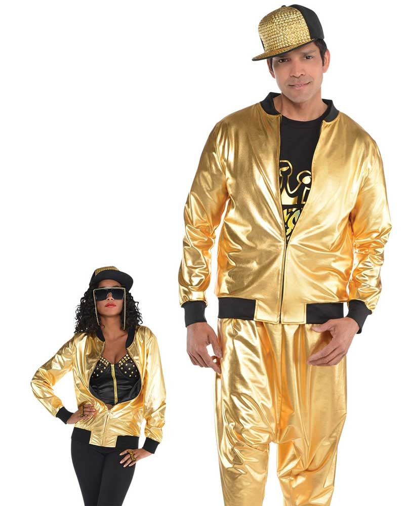 90er Jahre Hip Hop Jacke gold unisex - 2