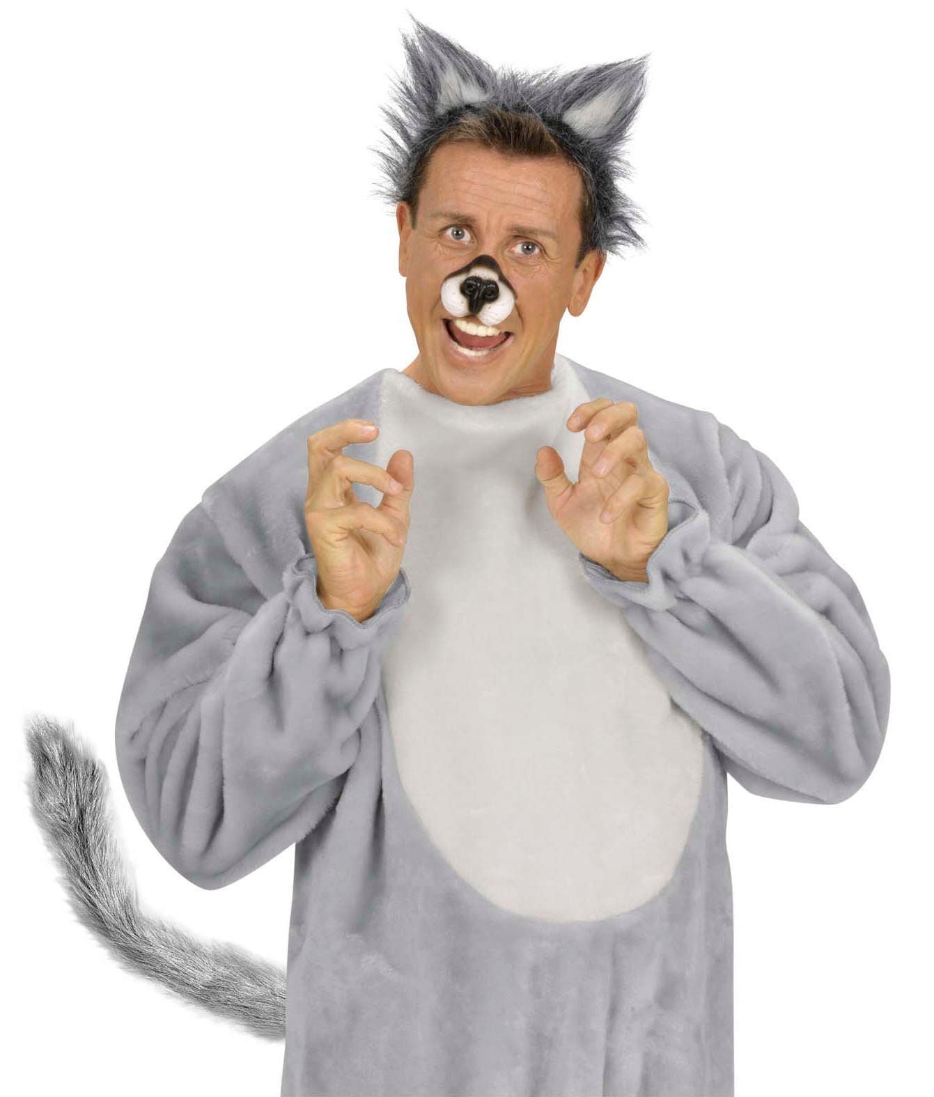 Grauer Plüsch-Tierschwanz - 2