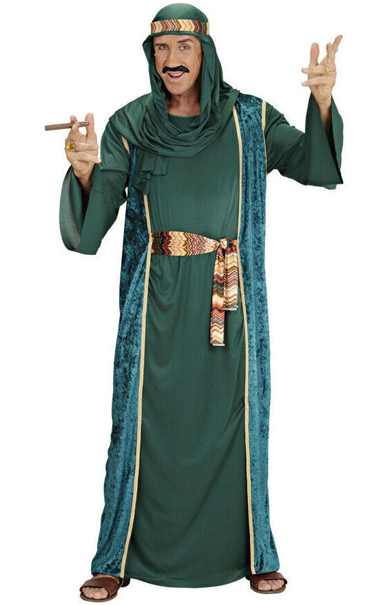 Arabisches Scheich Kostüm für Herren grün - 1