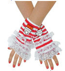 Handstulpen Kölner Wappen mit Rüschen One-Size 1