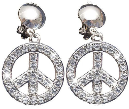 Love & Peace Strass Ohrringe - 1