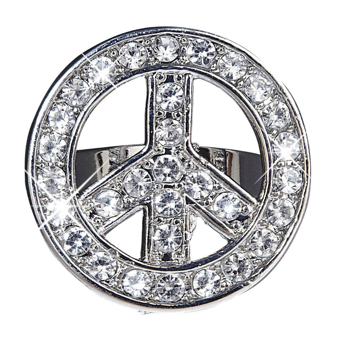 Love & Peace Strass Ring - 1