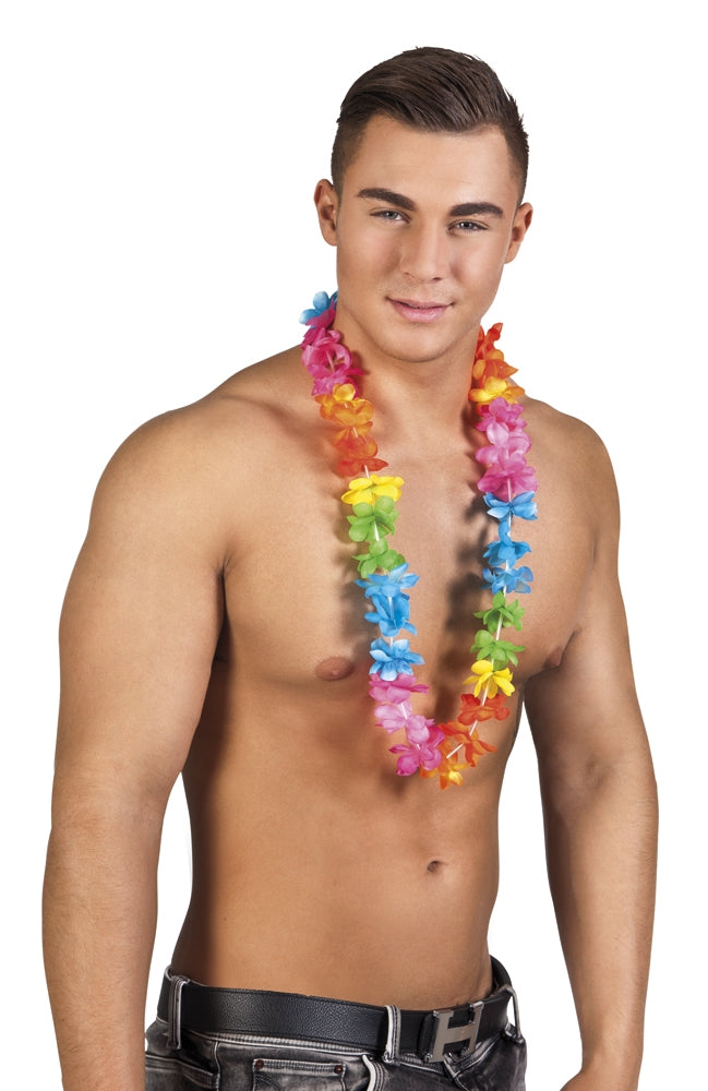 25 Regenbogen Hawaii Ketten Set - 4