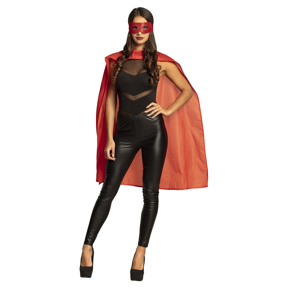 Superhero Set Cape und Maske Rot - 2